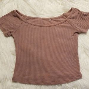Tilly's lavender/purple off the shoulder top
